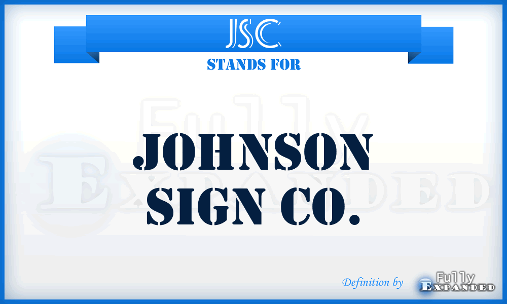 JSC - Johnson Sign Co.