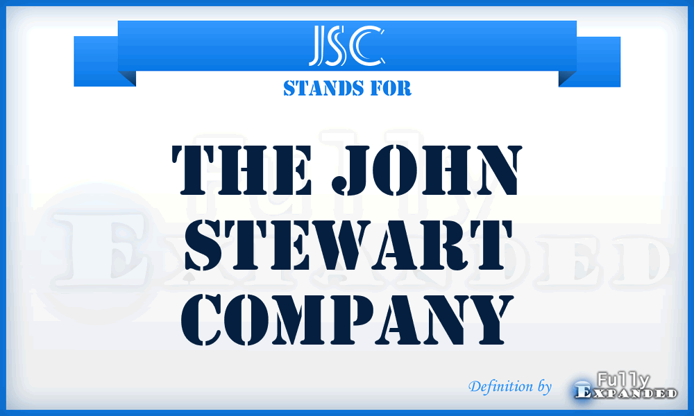 JSC - The John Stewart Company