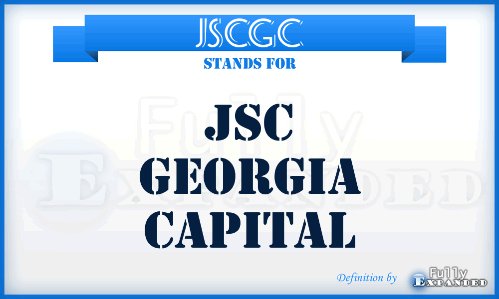 JSCGC - JSC Georgia Capital