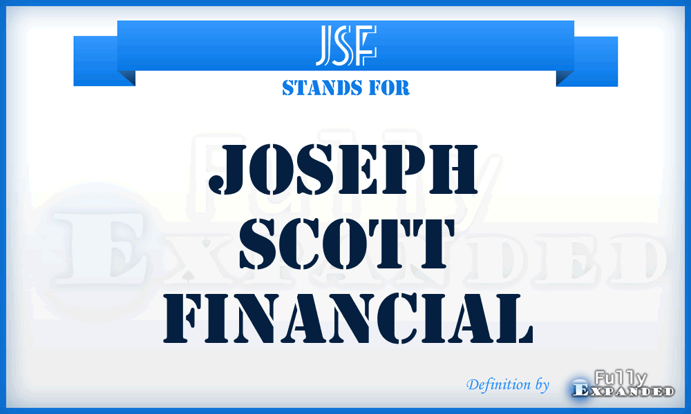 JSF - Joseph Scott Financial