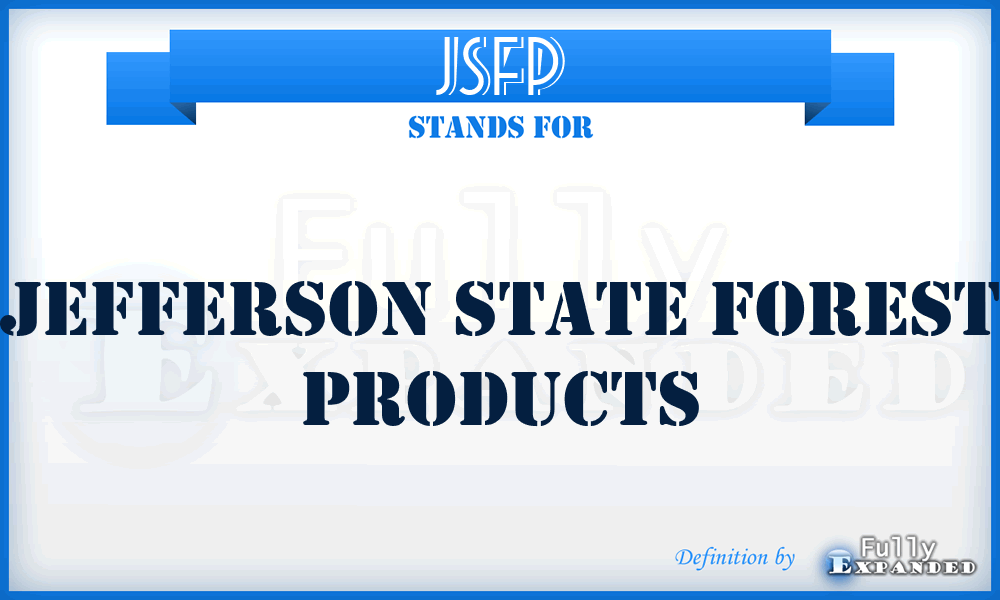 JSFP - Jefferson State Forest Products