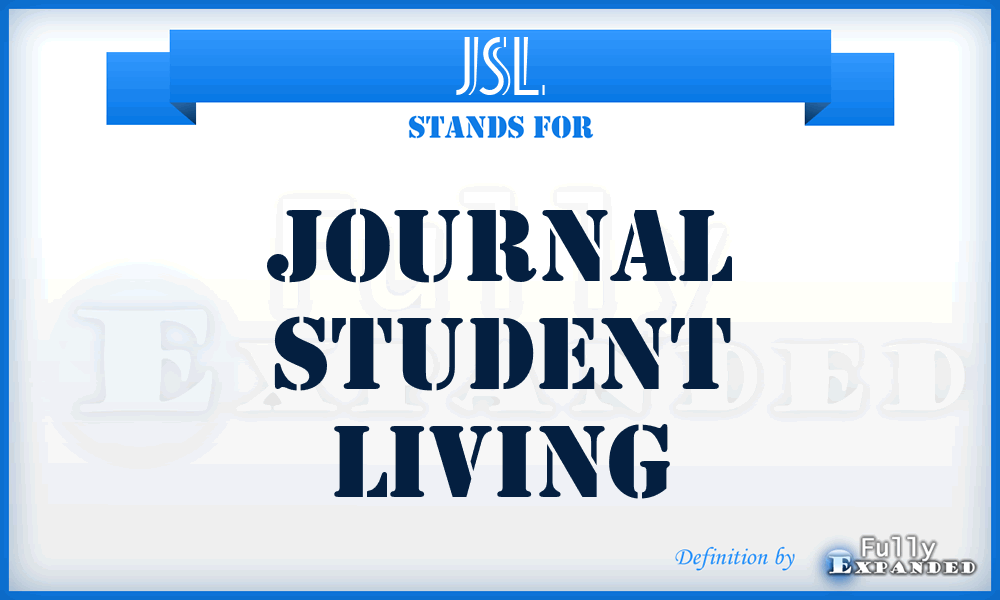 JSL - Journal Student Living