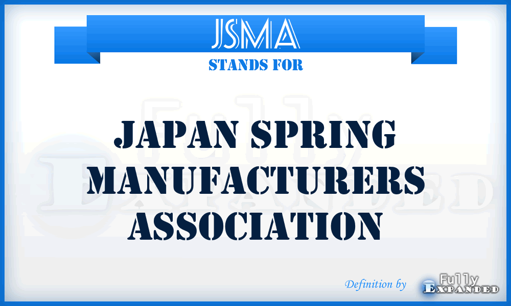 JSMA - Japan Spring Manufacturers Association