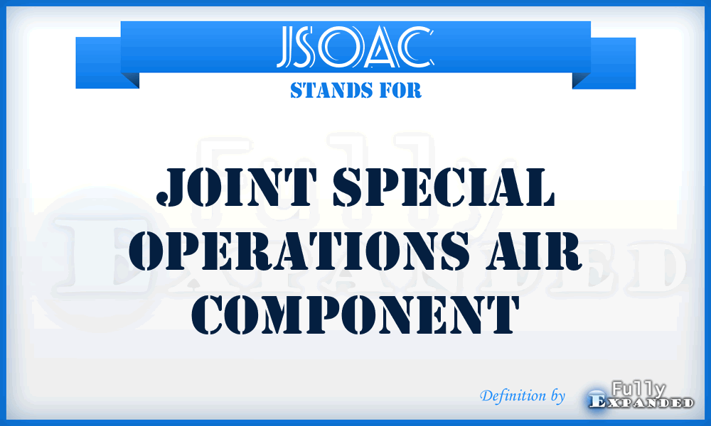 JSOAC - joint special operations air component