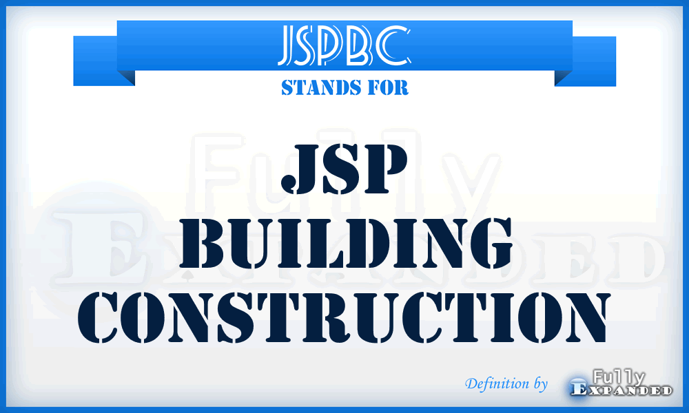 JSPBC - JSP Building Construction