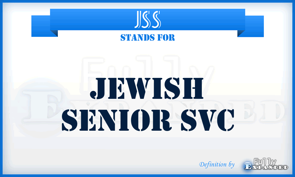 JSS - Jewish Senior Svc