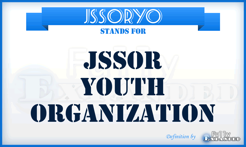 JSSORYO - JSSOR Youth Organization