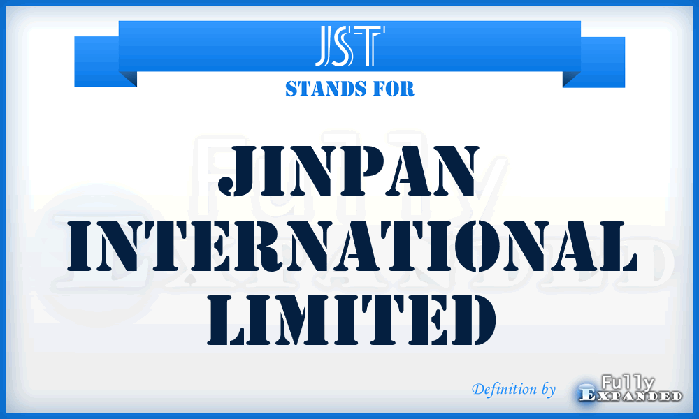 JST - Jinpan International Limited