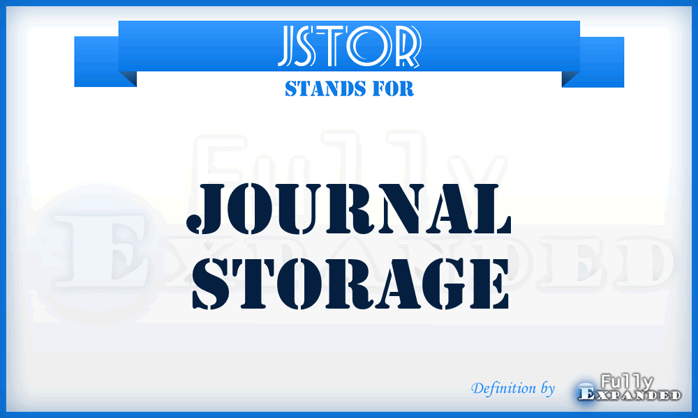 JSTOR - Journal Storage