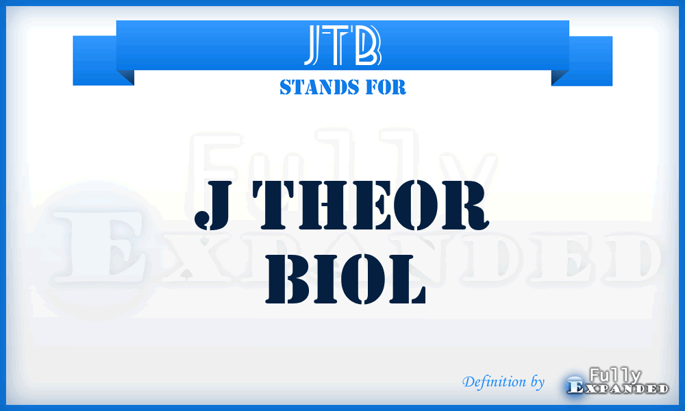 JTB - J theor Biol