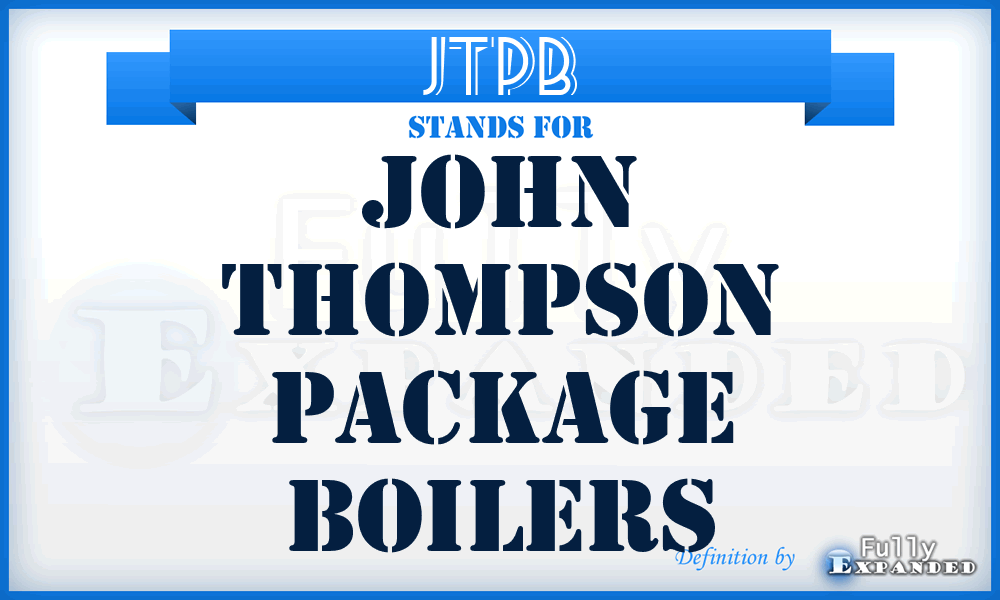 JTPB - John Thompson Package Boilers