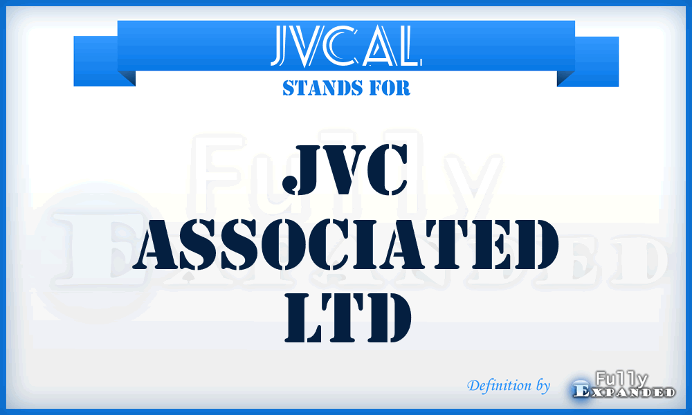 JVCAL - JVC Associated Ltd