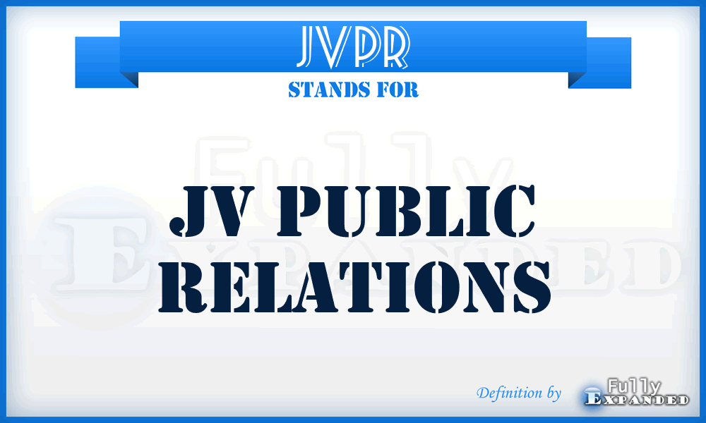 JVPR - JV Public Relations