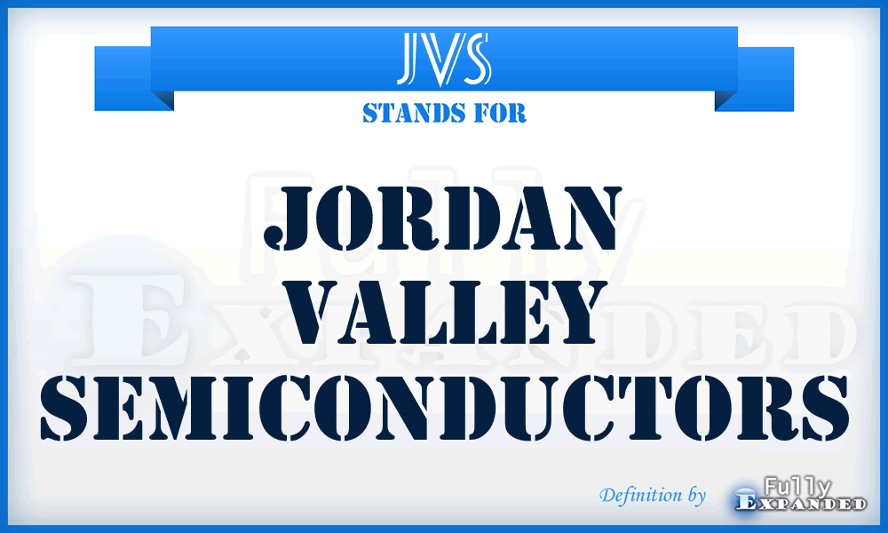 JVS - Jordan Valley Semiconductors