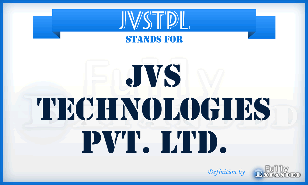 JVSTPL - JVS Technologies Pvt. Ltd.