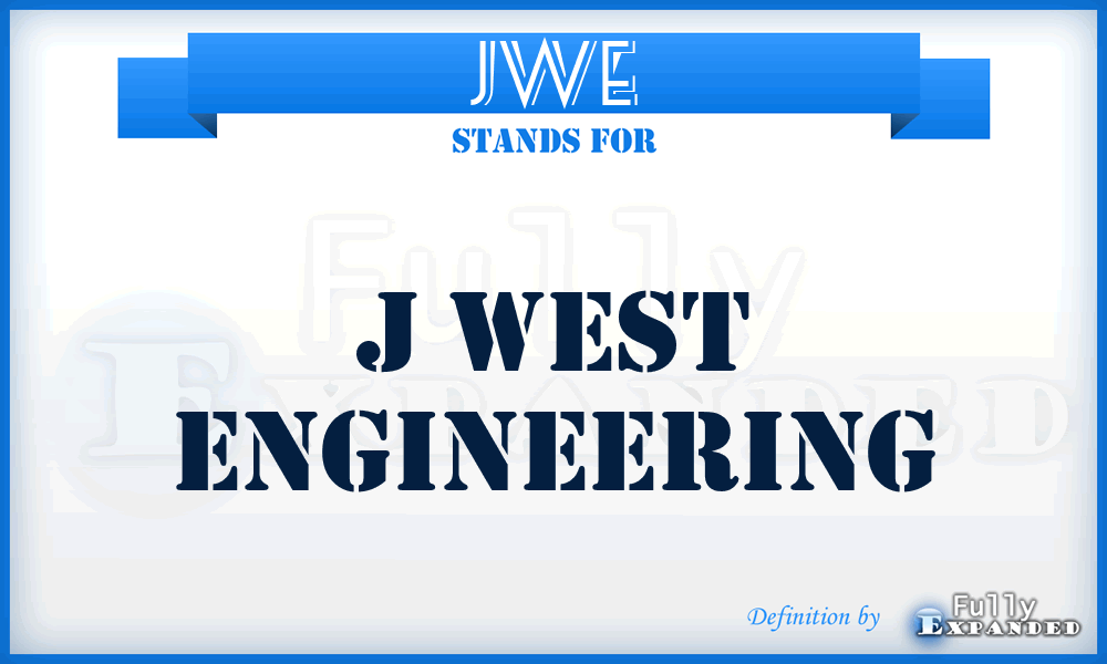 JWE - J West Engineering