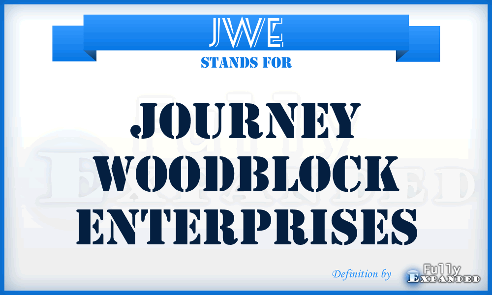 JWE - Journey Woodblock Enterprises