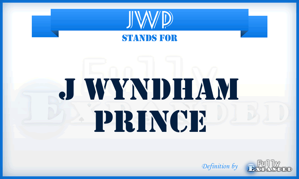 JWP - J Wyndham Prince