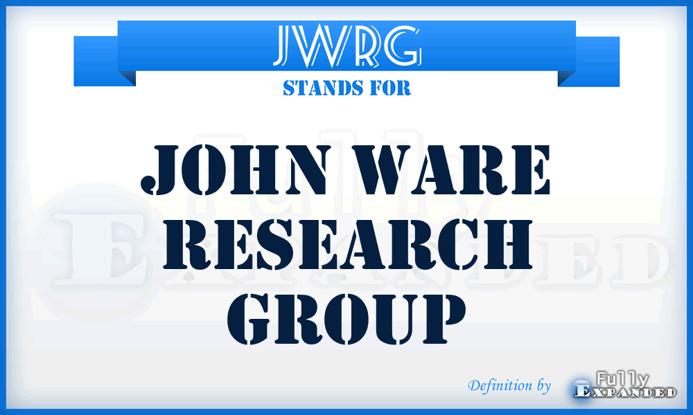 JWRG - John Ware Research Group
