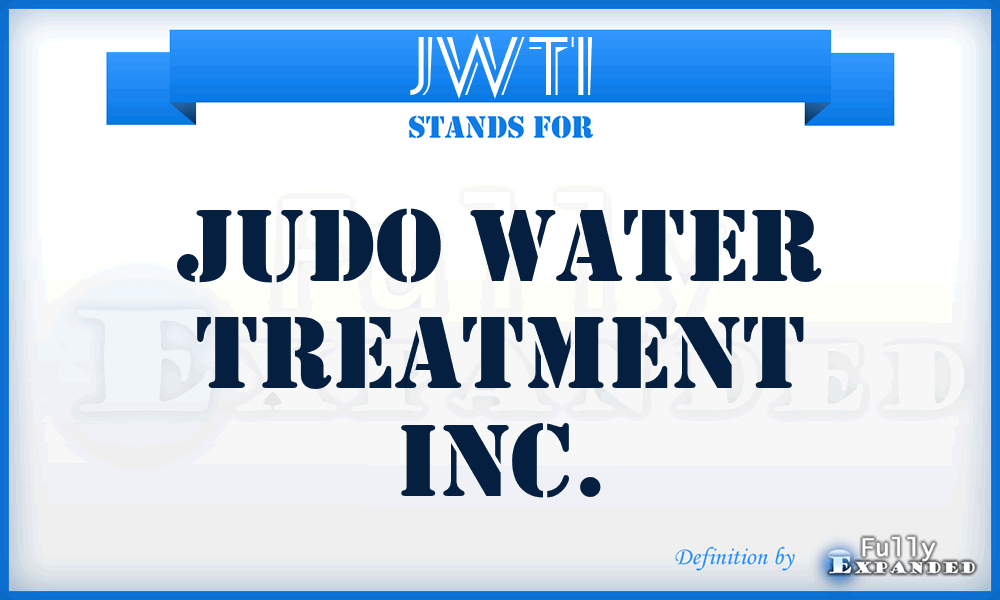 JWTI - Judo Water Treatment Inc.