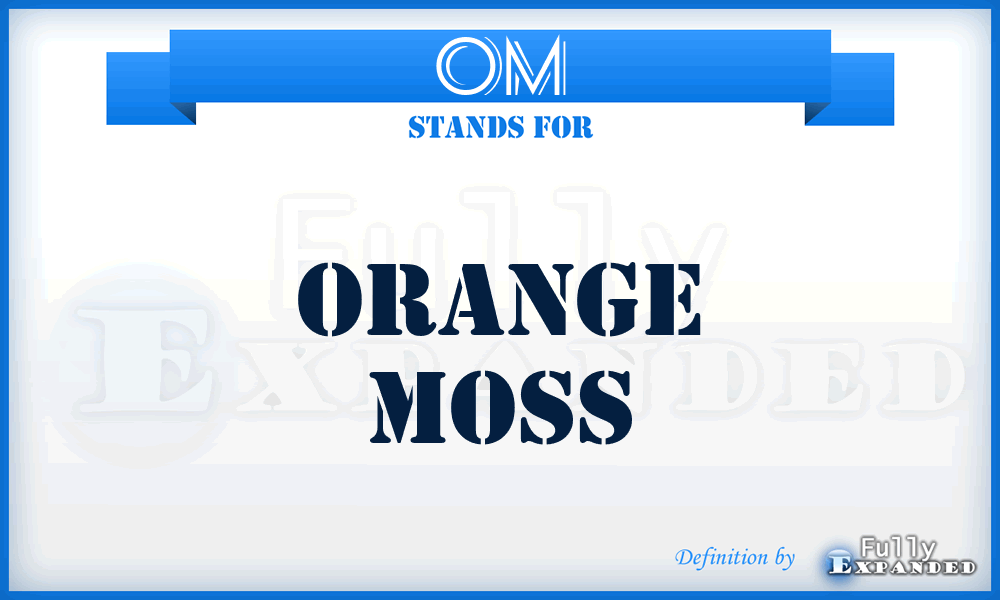 OM - Orange Moss