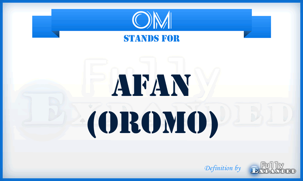 OM - Afan (oromo)