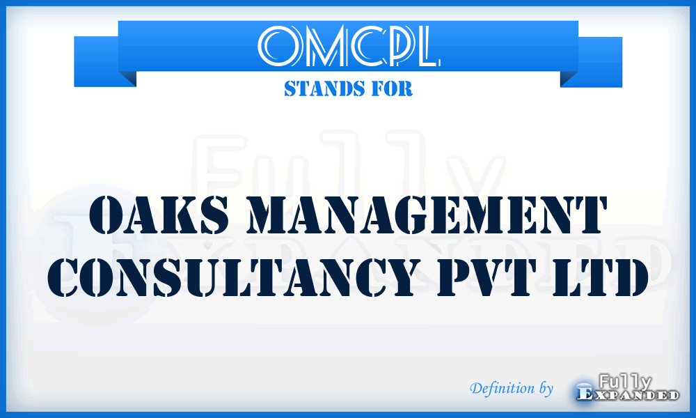 OMCPL - Oaks Management Consultancy Pvt Ltd