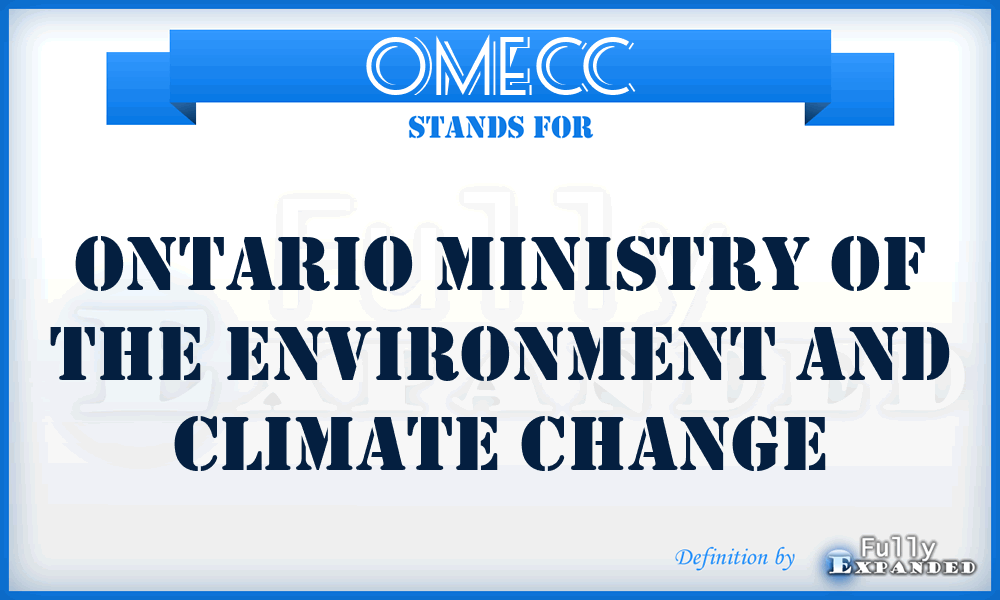 OMECC - Ontario Ministry of the Environment and Climate Change