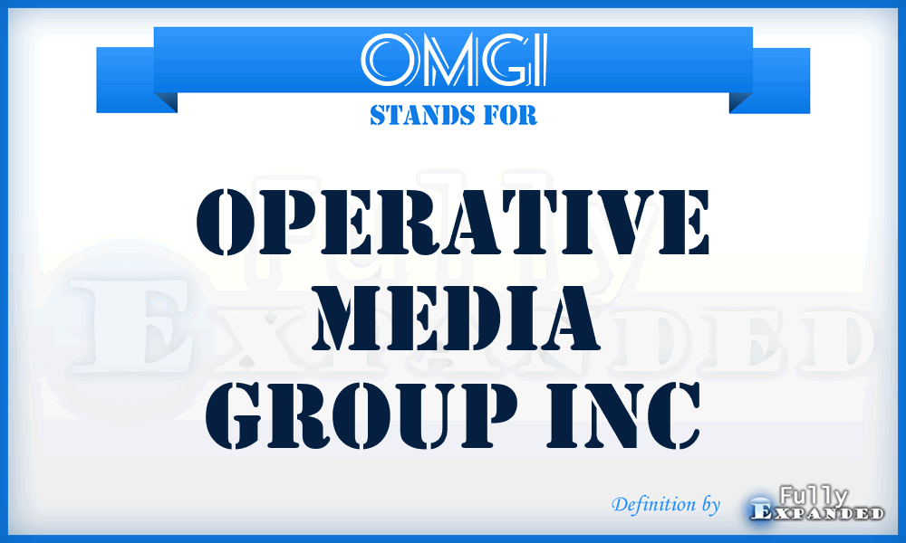 OMGI - Operative Media Group Inc