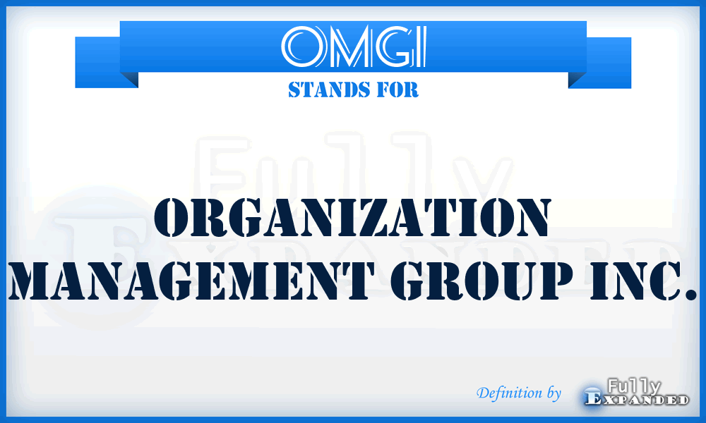 OMGI - Organization Management Group Inc.