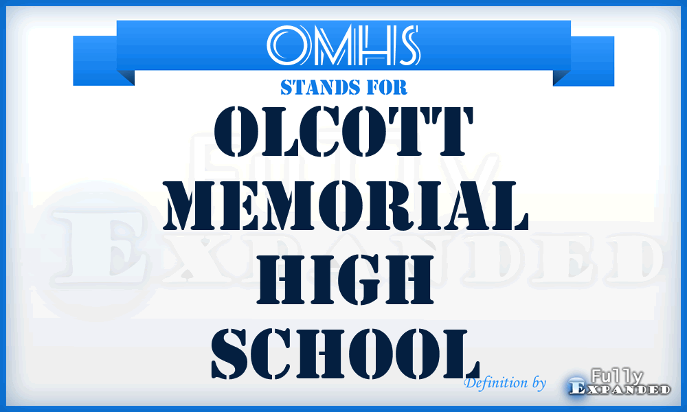 OMHS - Olcott Memorial High School