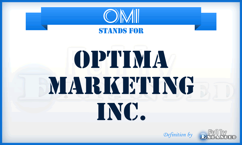 OMI - Optima Marketing Inc.