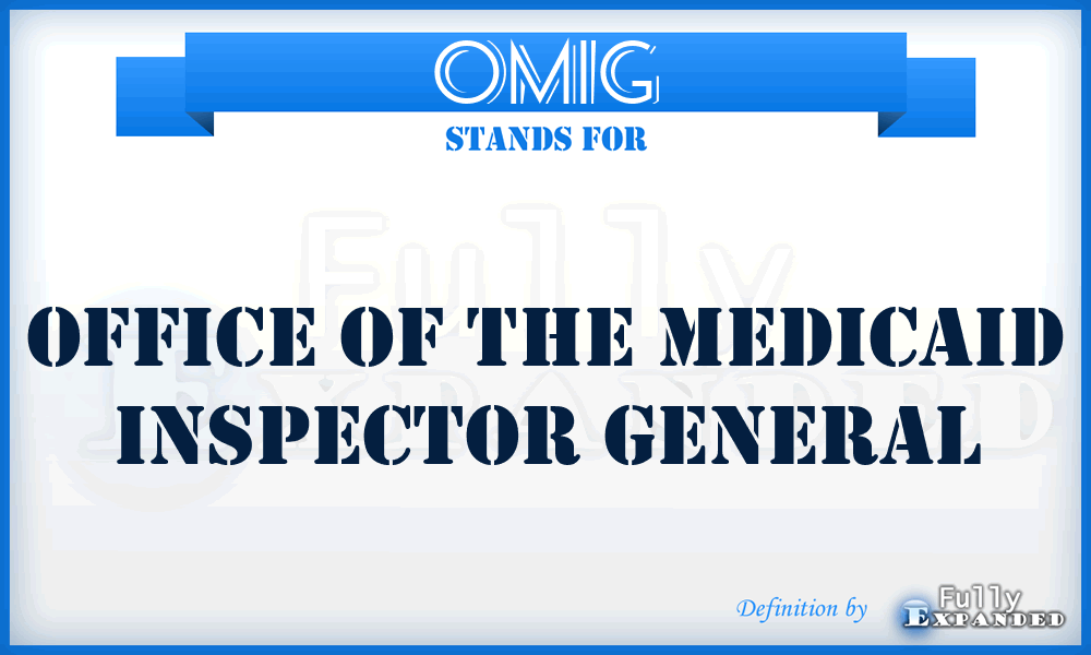 OMIG - Office of the Medicaid Inspector General