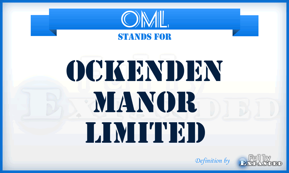 OML - Ockenden Manor Limited