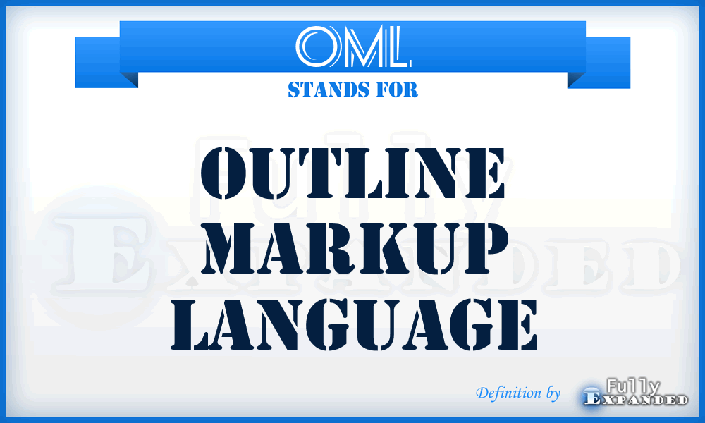 OML - Outline Markup Language