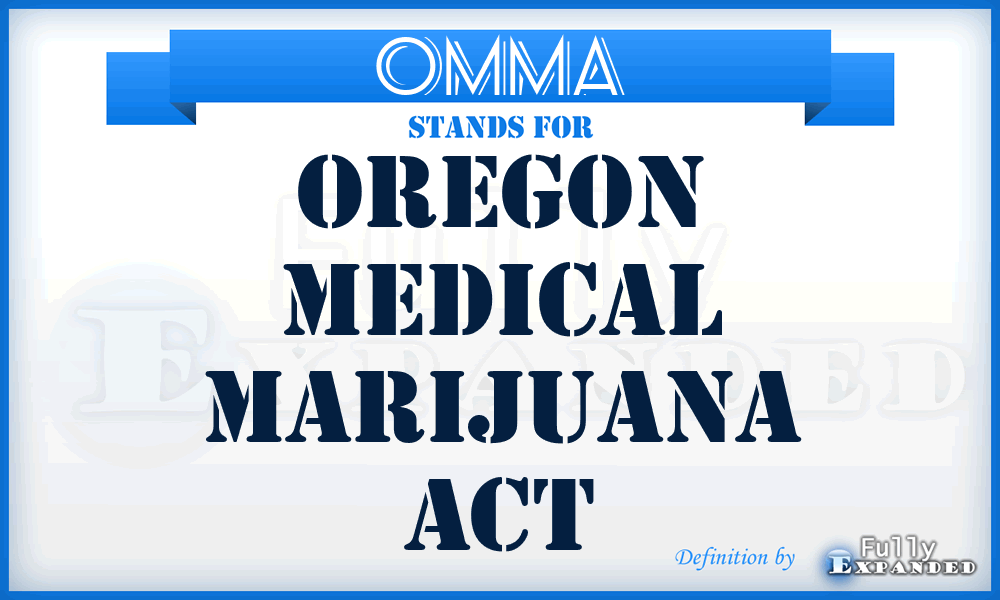 OMMA - Oregon Medical Marijuana Act