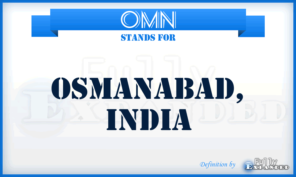 OMN - Osmanabad, India