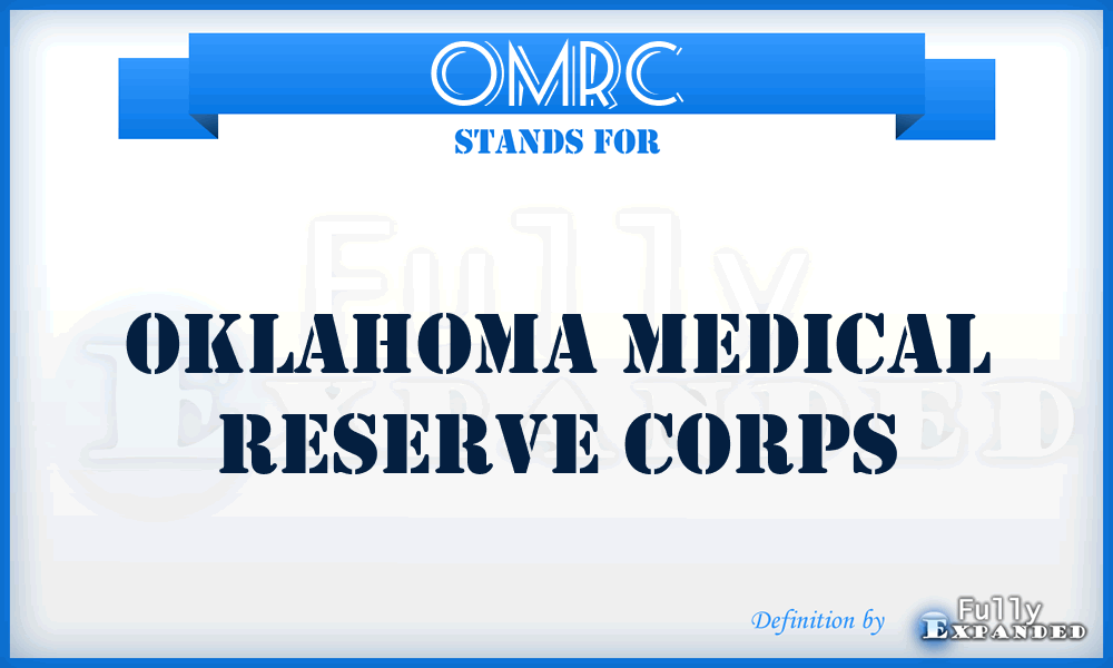 OMRC - Oklahoma Medical Reserve Corps