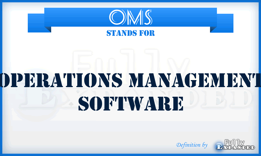 OMS - Operations Management Software