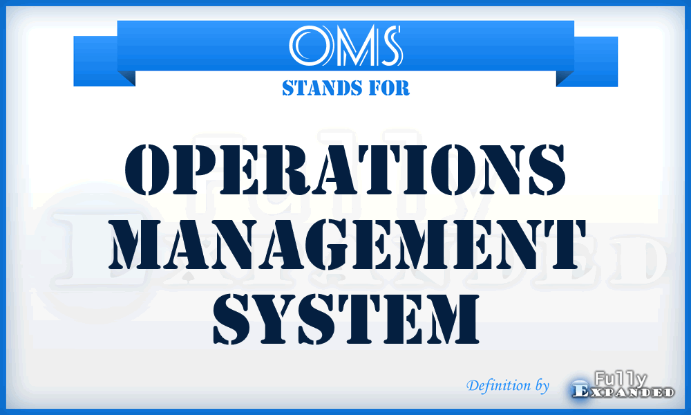 OMS - Operations Management System
