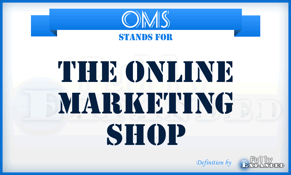 OMS - The Online Marketing Shop