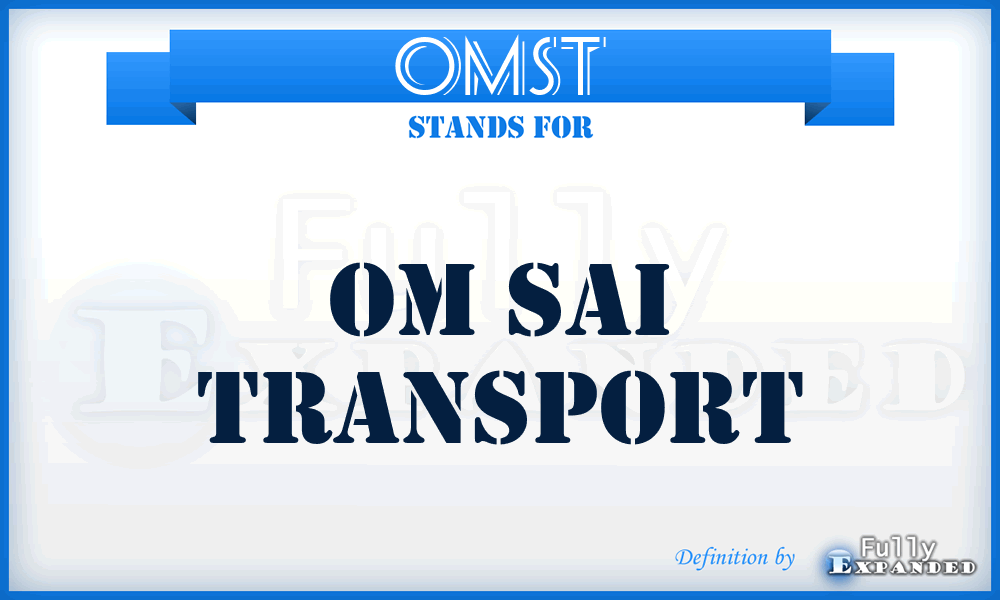 OMST - OM Sai Transport