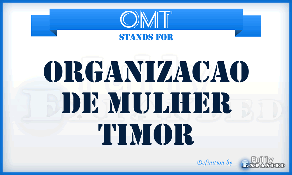 OMT - Organizacao de Mulher Timor