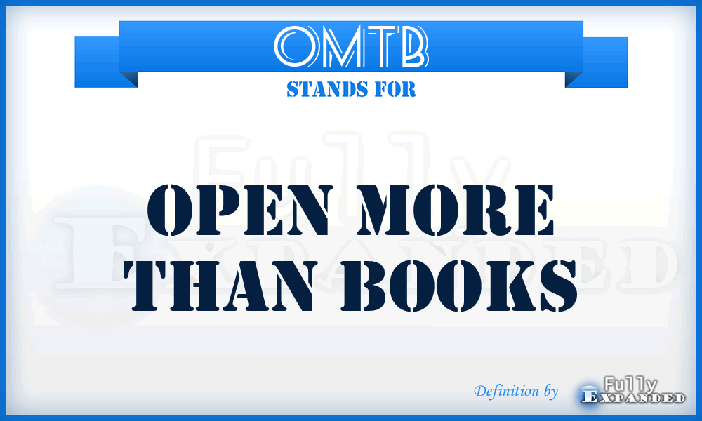 OMTB - Open More Than Books