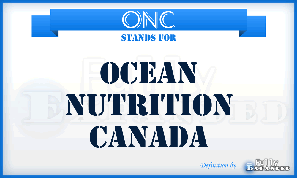 ONC - Ocean Nutrition Canada