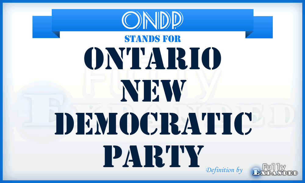 ONDP - Ontario New Democratic Party