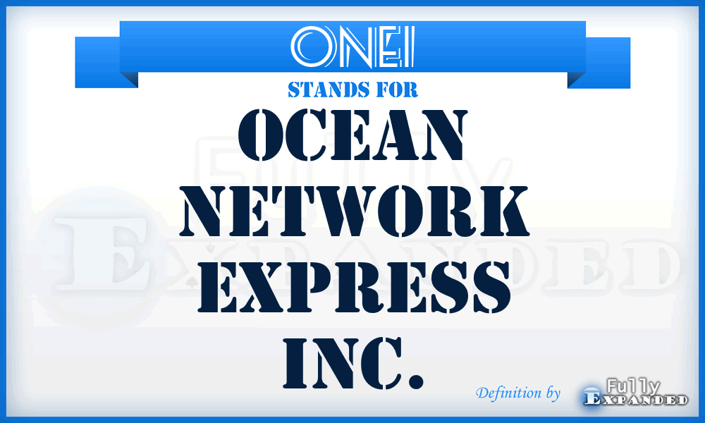 ONEI - Ocean Network Express Inc.
