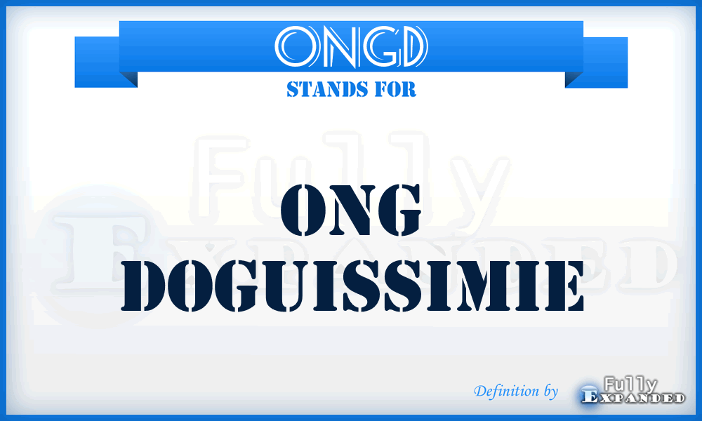 ONGD - ONG Doguissimie