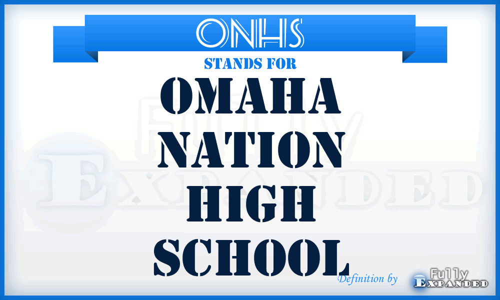 ONHS - Omaha Nation High School