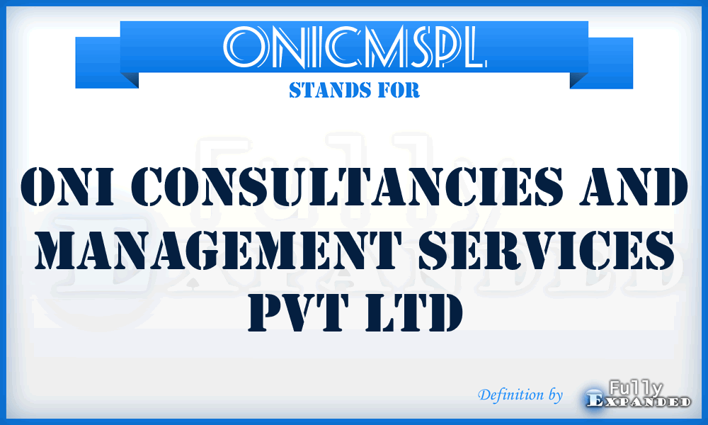 ONICMSPL - ONI Consultancies and Management Services Pvt Ltd